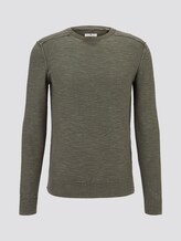 Sweater im washed-look - Männer - Mud Olive Sweater im washed-look - Männer - Mud Olive - 7 - TOM TAILOR