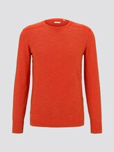 Sweater im washed-look - Männer - orange red Sweater im washed-look - Männer - orange red - 7 - TOM TAILOR