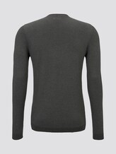 Gestreepte gebreide trui - Mannen - anthra grey fine stripe Gestreepte gebreide trui - Mannen - anthra grey fine stripe - 8 - TOM TAILOR