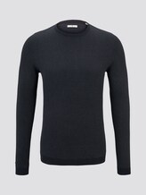 Gestreifter Strickpullover - Männer - navy mid grey fine stripe Gestreifter Strickpullover - Männer - navy mid grey fine stripe - 7 - TOM TAILOR
