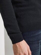 Gestreifter Strickpullover - Männer - navy mid grey fine stripe Gestreifter Strickpullover - Männer - navy mid grey fine stripe - 9 - TOM TAILOR