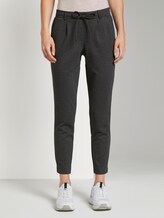 Checked trousers, ankle length - Women - black grey small check Checked trousers, ankle length - Women - black grey small check - 1 - TOM TAILOR