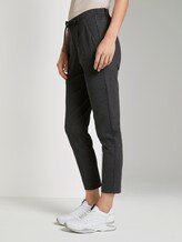 Checked trousers, ankle length - Women - black grey small check Checked trousers, ankle length - Women - black grey small check - 11 - TOM TAILOR