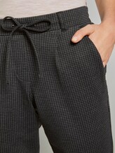 Checked trousers, ankle length - Women - black grey small check Checked trousers, ankle length - Women - black grey small check - 9 - TOM TAILOR