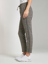 Checked trousers with tape detail - Women - black white yellow glencheck Checked trousers with tape detail - Women - black white yellow glencheck - 11 - TOM TAILOR