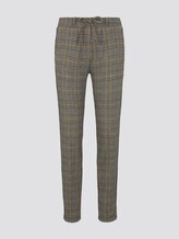 Checked trousers with tape detail - Women - black white yellow glencheck Checked trousers with tape detail - Women - black white yellow glencheck - 7 - TOM TAILOR