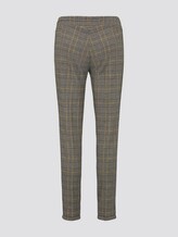 Checked trousers with tape detail - Women - black white yellow glencheck Checked trousers with tape detail - Women - black white yellow glencheck - 8 - TOM TAILOR