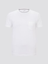 Strukturiertes T-Shirt mit Brusttasche - Männer - White Strukturiertes T-Shirt mit Brusttasche - Männer - White - 7 - TOM TAILOR Denim