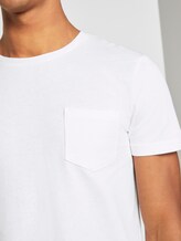 Strukturiertes T-Shirt mit Brusttasche - Männer - White Strukturiertes T-Shirt mit Brusttasche - Männer - White - 9 - TOM TAILOR Denim