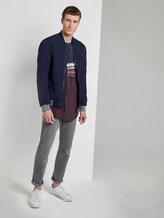T-shirt with divided colour print - Men - Deep Burgundy Red T-shirt with divided colour print - Men - Deep Burgundy Red - 3 - TOM TAILOR Denim