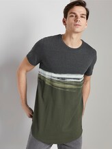 T-Shirt mit geteiltem Farbprint - Männer - Woodland Green T-Shirt mit geteiltem Farbprint - Männer - Woodland Green - 5 - TOM TAILOR Denim