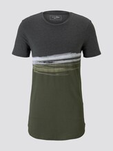 T-Shirt mit geteiltem Farbprint - Männer - Woodland Green T-Shirt mit geteiltem Farbprint - Männer - Woodland Green - 7 - TOM TAILOR Denim