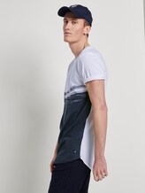 T-Shirt mit geteiltem Farbprint - Männer - Sky Captain Blue T-Shirt mit geteiltem Farbprint - Männer - Sky Captain Blue - 5 - TOM TAILOR Denim