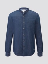 Denim shirt with chest pocket - Men - Rinsed Blue Denim Denim shirt with chest pocket - Men - Rinsed Blue Denim - 7 - TOM TAILOR Denim