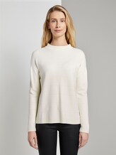 Pullover mit Strickmuster - Frauen - Whisper White Pullover mit Strickmuster - Frauen - Whisper White - 1 - TOM TAILOR