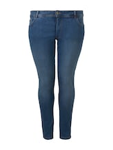 TOM TAILOR Damen Plus - Skinny Jeans, blau, Gr. 44