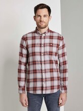 Kariertes Hemd - Männer - burgundy navy fil a fil check Kariertes Hemd - Männer - burgundy navy fil a fil check - 1 - TOM TAILOR