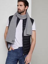 Gerippter Schal - Männer - Knit Grey Melange Gerippter Schal - Männer - Knit Grey Melange - 5 - TOM TAILOR
