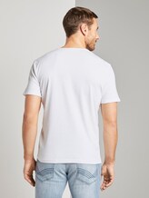T-Shirt mit Henley-Ausschnitt - Männer - White T-Shirt mit Henley-Ausschnitt - Männer - White - 2 - TOM TAILOR