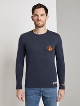 Kylin: Langarmshirt mit Print - Männer - Sky Captain Blue Kylin: Langarmshirt mit Print - Männer - Sky Captain Blue - 1 - TOM TAILOR