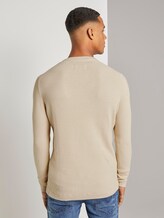 Getextureerde trui - Männer - Soft Beige Solid Getextureerde trui - Männer - Soft Beige Solid - 2 - TOM TAILOR Denim