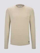 Getextureerde trui - Männer - Soft Beige Solid Getextureerde trui - Männer - Soft Beige Solid - 7 - TOM TAILOR Denim