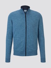 Strickjacke in Melange-Optik - Männer - teal snow pine heather Strickjacke in Melange-Optik - Männer - teal snow pine heather - 7 - TOM TAILOR