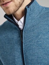 Strickjacke in Melange-Optik - Männer - teal snow pine heather Strickjacke in Melange-Optik - Männer - teal snow pine heather - 9 - TOM TAILOR