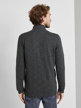 Strickjacke in Melange-Optik - Männer - black snow pine heather Strickjacke in Melange-Optik - Männer - black snow pine heather - 2 - TOM TAILOR