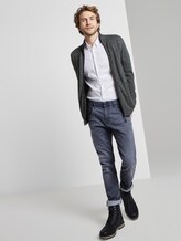 Strickjacke in Melange-Optik - Männer - black snow pine heather Strickjacke in Melange-Optik - Männer - black snow pine heather - 3 - TOM TAILOR