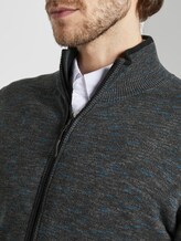 Strickjacke in Melange-Optik - Männer - black snow pine heather Strickjacke in Melange-Optik - Männer - black snow pine heather - 9 - TOM TAILOR