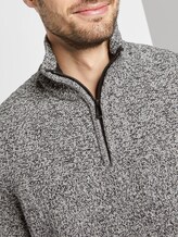 Trui met Troyer-kraag - Mannen - black light grey white mouline Trui met Troyer-kraag - Mannen - black light grey white mouline - 9 - TOM TAILOR