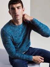 Pullover in Melange-Optik - Männer - teal black multi structure Pullover in Melange-Optik - Männer - teal black multi structure - 5 - TOM TAILOR