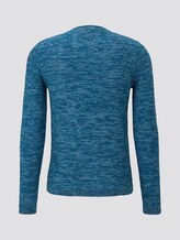 Pullover in Melange-Optik - Männer - teal black multi structure Pullover in Melange-Optik - Männer - teal black multi structure - 8 - TOM TAILOR