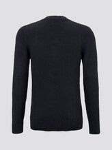 Schlichter Strickpullover - Männer - Sky Captain Blue Schlichter Strickpullover - Männer - Sky Captain Blue - 8 - TOM TAILOR