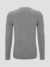 Gebreide trui met wol - Mannen - Grey Heather Melange Gebreide trui met wol - Mannen - Grey Heather Melange - 8 - TOM TAILOR