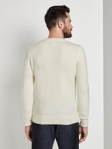 Schlichter Strickpullover - Männer - vanilla white Schlichter Strickpullover - Männer - vanilla white - 2 - TOM TAILOR