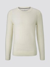 Schlichter Strickpullover - Männer - vanilla white Schlichter Strickpullover - Männer - vanilla white - 7 - TOM TAILOR