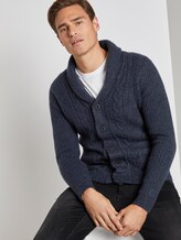 Gebreid jack met structuurmix - Mannen - blue nep yarn Gebreid jack met structuurmix - Mannen - blue nep yarn - 5 - TOM TAILOR