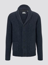Gebreid jack met structuurmix - Mannen - blue nep yarn Gebreid jack met structuurmix - Mannen - blue nep yarn - 7 - TOM TAILOR