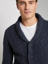 Gebreid jack met structuurmix - Mannen - blue nep yarn Gebreid jack met structuurmix - Mannen - blue nep yarn - 9 - TOM TAILOR