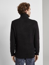Rollkragenpullover mit Strickmuster - Männer - Magnet Rollkragenpullover mit Strickmuster - Männer - Magnet - 2 - TOM TAILOR