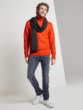 Rollkragenpullover mit Strickmuster - Männer - caramel orange Rollkragenpullover mit Strickmuster - Männer - caramel orange - 3 - TOM TAILOR