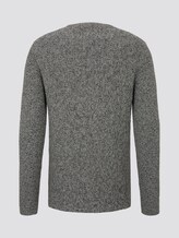 Pullover mit Strickmuster - Männer - black light grey white mouline Pullover mit Strickmuster - Männer - black light grey white mouline - 8 - TOM TAILOR