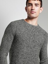 Pullover mit Strickmuster - Männer - black light grey white mouline Pullover mit Strickmuster - Männer - black light grey white mouline - 9 - TOM TAILOR