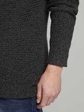 Trui met gebreid patroon - Mannen - black anthra grey mouline Trui met gebreid patroon - Mannen - black anthra grey mouline - 10 - TOM TAILOR