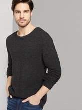 Trui met gebreid patroon - Mannen - black anthra grey mouline Trui met gebreid patroon - Mannen - black anthra grey mouline - 5 - TOM TAILOR