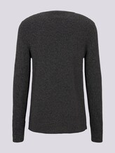 Pullover mit Strickmuster - Männer - black anthra grey mouline Pullover mit Strickmuster - Männer - black anthra grey mouline - 8 - TOM TAILOR