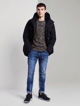 Pullover mit Zopfmuster - Männer - dark grey space dye Pullover mit Zopfmuster - Männer - dark grey space dye - 3 - TOM TAILOR
