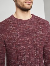 Pullover mit Zopfmuster - Männer - berry space dye Pullover mit Zopfmuster - Männer - berry space dye - 10 - TOM TAILOR
